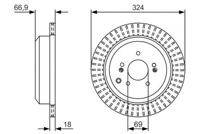 0986479V10 BOSCH Тормозной диск