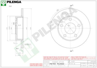 5369 PILENGA Тормозной диск