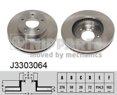 J3303064 NIPPARTS Тормозной диск