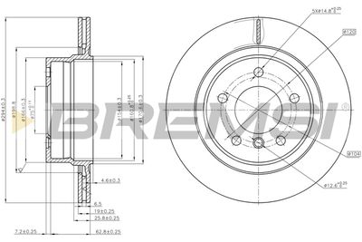 CD7285V BREMSI Тормозной диск