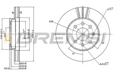 CD7097V BREMSI Тормозной диск