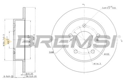 CD6863S BREMSI Тормозной диск