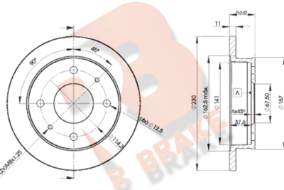 78RBD22000 R BRAKE Тормозной диск