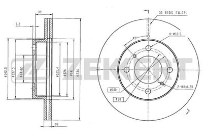 BS5139 ZEKKERT Тормозной диск