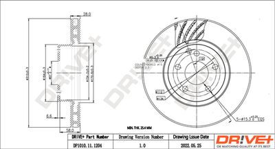 DP1010111204 Dr!ve+ Тормозной диск