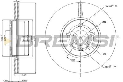 CD8637V BREMSI Тормозной диск