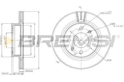 CD7268V BREMSI Тормозной диск