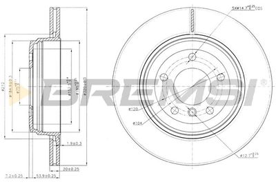 CD7260V BREMSI Тормозной диск