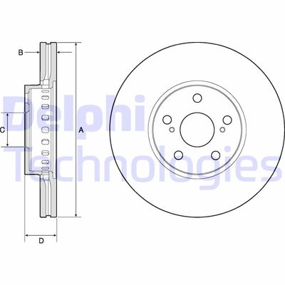 BG3921 DELPHI Тормозной диск