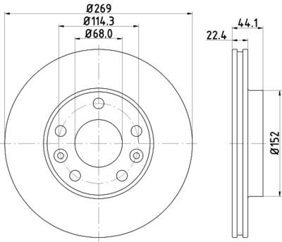 8DD355122431 HELLA PAGID Тормозной диск