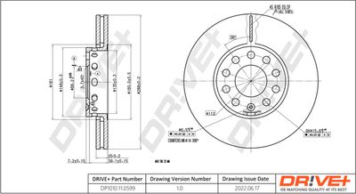 DP1010110599 Dr!ve+ Тормозной диск