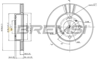 CD7005V BREMSI Тормозной диск