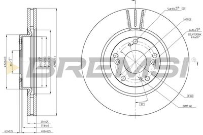 CD8092V BREMSI Тормозной диск