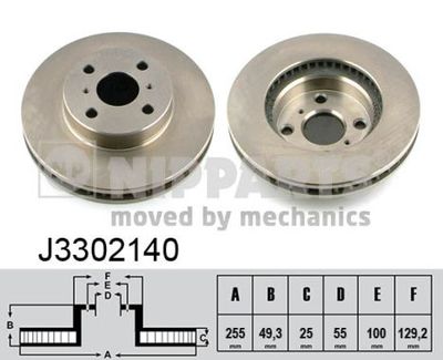 J3302140 NIPPARTS Тормозной диск