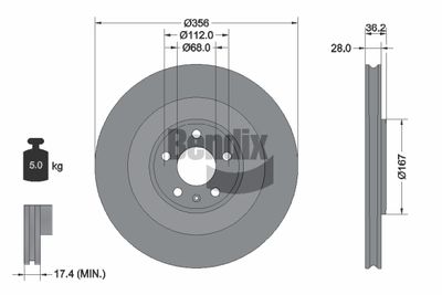 BDS2311HC BENDIX Braking Тормозной диск