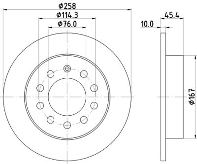 MDC1855 MINTEX Тормозной диск