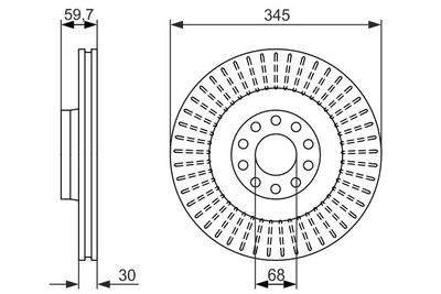 0986479589 BOSCH Тормозной диск