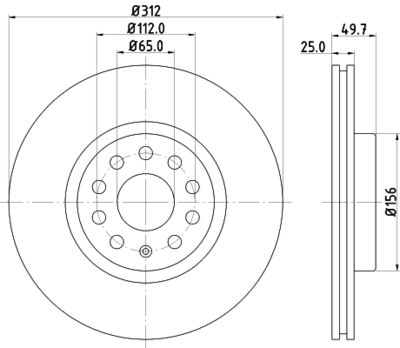 MDC1706C MINTEX Тормозной диск