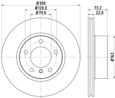 8DD355118041 HELLA PAGID Тормозной диск