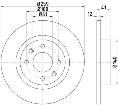 MDC2087 MINTEX Тормозной диск