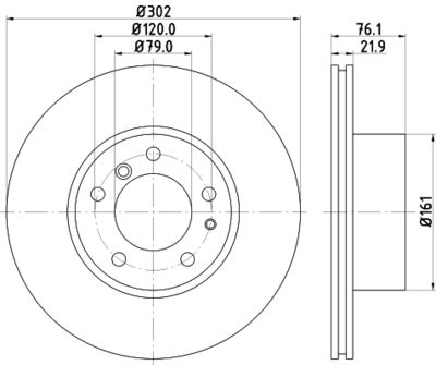 8DD355101711 HELLA Тормозной диск