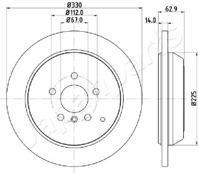 DP0524 JAPANPARTS Тормозной диск