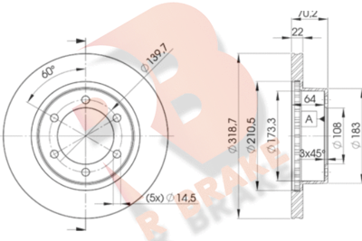 78RBD25210 R BRAKE Тормозной диск