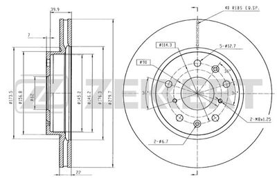 BS5045 ZEKKERT Тормозной диск