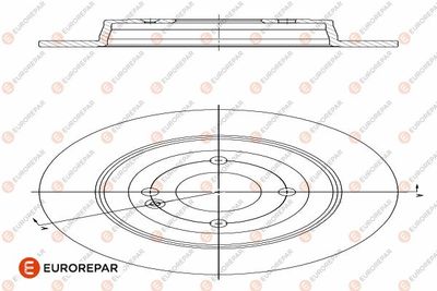 1642770080 EUROREPAR Тормозной диск