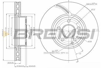 CD7692V BREMSI Тормозной диск