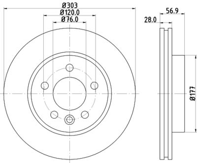 8DD355117151 HELLA PAGID Тормозной диск