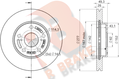 78RBD22897 R BRAKE Тормозной диск