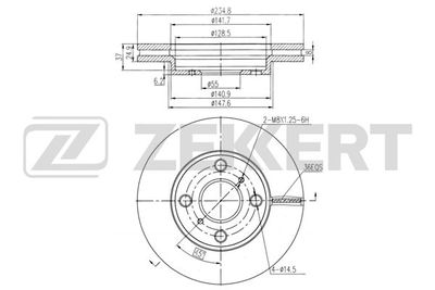 BS5997 ZEKKERT Тормозной диск