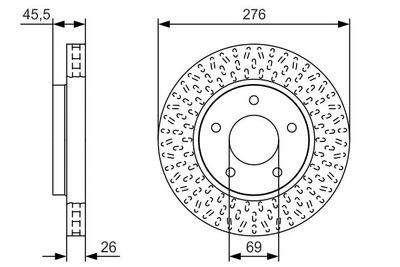 0986479U40 BOSCH Тормозной диск