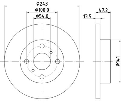 MDC539 MINTEX Тормозной диск