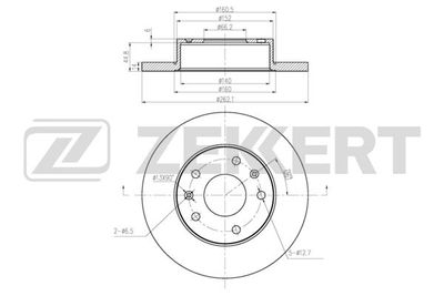 BS5959 ZEKKERT Тормозной диск