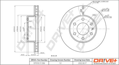 DP1010111386 Dr!ve+ Тормозной диск