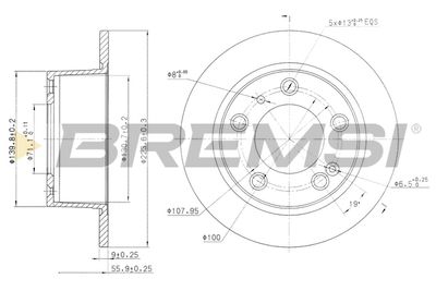 CD6247S BREMSI Тормозной диск