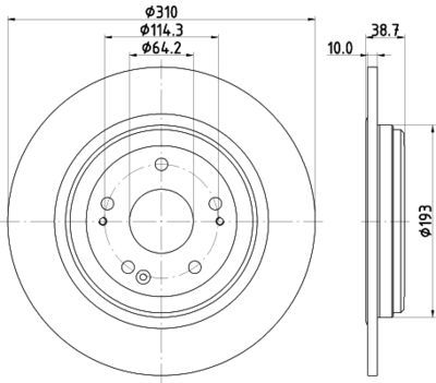 MDC2886C MINTEX Тормозной диск