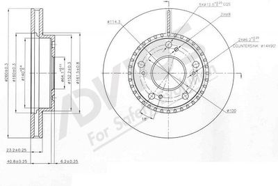 C6F109B ADVICS Тормозной диск