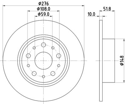 MDC850 MINTEX Тормозной диск