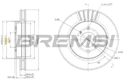 CD7193V BREMSI Тормозной диск