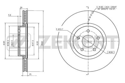 BS6005 ZEKKERT Тормозной диск