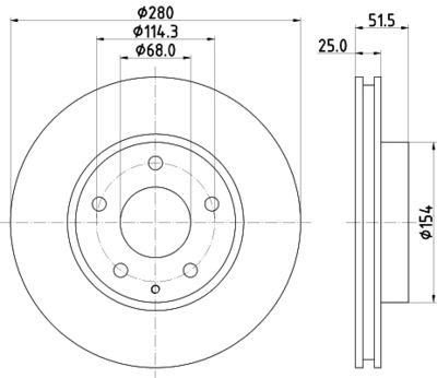 ND5030K NISSHINBO Тормозной диск