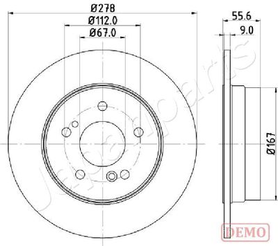 DP0505C JAPANPARTS Тормозной диск