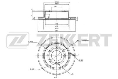 BS5652 ZEKKERT Тормозной диск