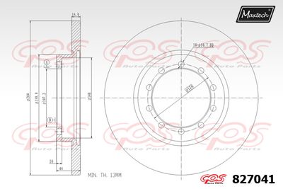 827041 MAXTECH Тормозной диск