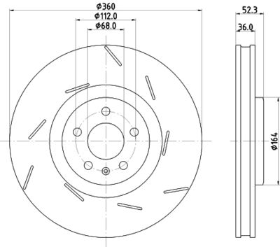 8DD355134671 HELLA Тормозной диск