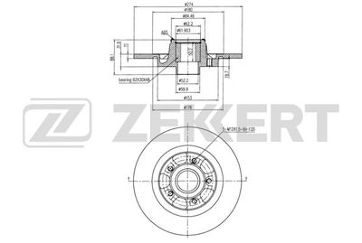 BS5869 ZEKKERT Тормозной диск