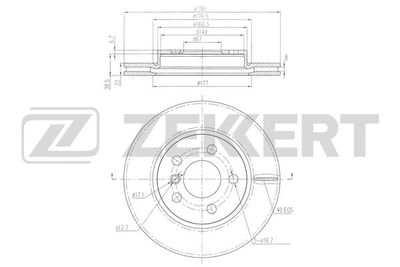 BS6477 ZEKKERT Тормозной диск